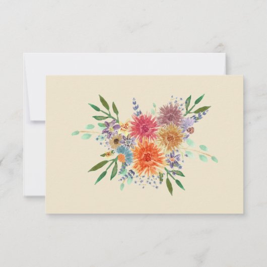 Elegant Rustic Greenery Floral Botanical RSVP Kaartje (Achterkant)