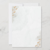 Elegant Rustic Greenery Gold Glitter Wedding Kaart (Achterkant)