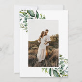 Elegant Rustic Greenery Wedding Kaart (Achterkant)