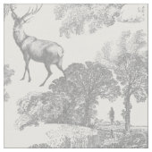Elegant Rustic Grijs Toile Deer Stof (Close Up)