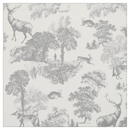 Elegant Rustic  Grijs Toile Deer Stof