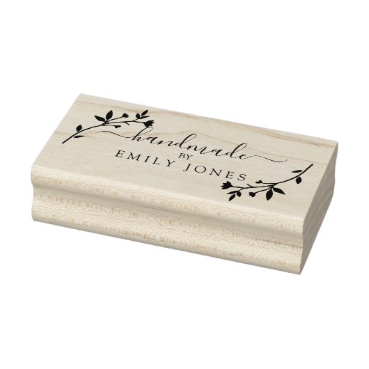 Elegant Rustic Handmade Business Rubber Stamp Rubberstempel (Stempel)