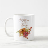 Elegant Rustic Herfst Floral Moeder van de Bride C Koffiemok (Links)