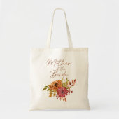 Elegant Rustic Herfst Floral Moeder van de Bride Tote Bag (Voorkant)