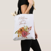 Elegant Rustic Herfst Floral Moeder van de Bride Tote Bag (Dichtbij)