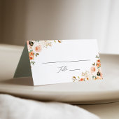 Elegant Rustic Herfst Floral Wedding Plaatskaartje