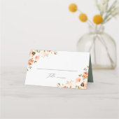 Elegant Rustic Herfst Floral Wedding Plaatskaartje (Voorkant)