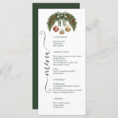 Elegant Rustic Holiday Weeding Menu (Voorkant / Achterkant)