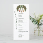 Elegant Rustic Holiday Weeding Menu (Staand voorkant)