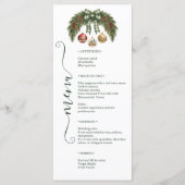 Elegant Rustic Holiday Weeding Menu (Voorkant)