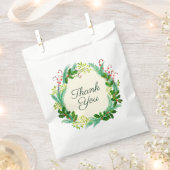 Elegant Rustic Holly Green Bedankt voor je komst Bedankzakje (Geknipt)