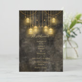 Elegant RUSTIC islamitische bruiloft Kaart (Staand voorkant)