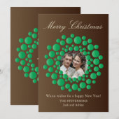 Elegant Rustic-kerstkaartje met wieltjes voor foto Feestdagenkaart (Voorkant / Achterkant)