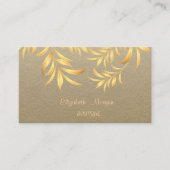 Elegant Rustic, Kraft, boombladeren Visitekaartje (Voorkant)
