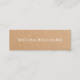 Elegant Rustic Kraft Mini Visitekaartje