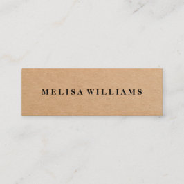 Elegant Rustic Kraft Mini Visitekaartje