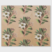 Elegant Rustic Kraft Rozen voor kerstmis Cadeaupapier (Vlak)