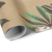 Elegant Rustic Kraft Rozen voor kerstmis Cadeaupapier (Rol Hoek)