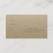 Elegant Rustic Kraft, Stripe Reference Kaart (Achterkant)