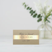 Elegant Rustic Kraft, Stripe Reference Kaart (Staand voorkant)