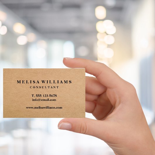 Elegant Rustic Kraft Visitekaartje