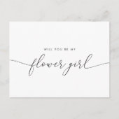 Elegant Rustic Lace zal je mijn Bloemenmeisje zijn Uitnodiging Briefkaart (Voorkant)