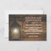 Elegant Rustic Lantern Lights Weddenskaart Kaart (Voorkant)