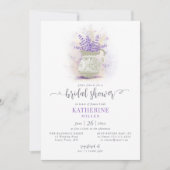 Elegant Rustic Lavender Floral Lace Vrijgezellenfe Kaart (Voorkant)