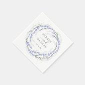 Elegant Rustic Lavender Wreath Wedding Paper Servet (Hoek)
