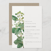 Elegant Rustic Leaf Foliage Greenery Vrijgezellenf Kaart (Voorkant / Achterkant)