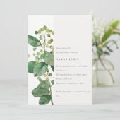 Elegant Rustic Leafy Foliage Greenery Baby shower Kaart (Staand voorkant)