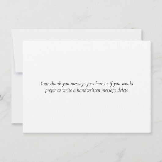 Elegant Rustic Leaves Greenery Hartelijk dank Bedankkaart (Achterkant)