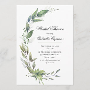 Elegant Rustic Leaves Greenery Vrijgezellenfeest Kaart
