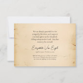 Elegant Rustic Leaves Simple Orthodox Funeral  Bedankkaart (Achterkant)