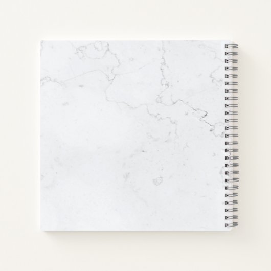Elegant Rustic Marble Stone Ivory Gray Monogram Notitieboek (Achterkant)
