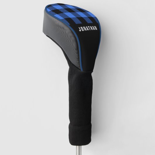 Elegant Rustic Masculine Black Blue Buffalo Golfheadcover (Schuin)