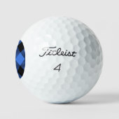 Elegant Rustic Masculine Black Red Buffalo Initiaa Golfballen (Logo)