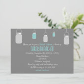 Elegant Rustic Mason Jars Vrijgezellenfeest Invite Kaart (Staand voorkant)