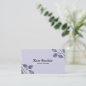 Elegant Rustic Minimal Greenery Massage Therapist Visitekaartje (Staand voorkant)