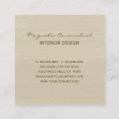 Elegant Rustic Minimalist Earth Tone Vierkante Visitekaartje (Achterkant)