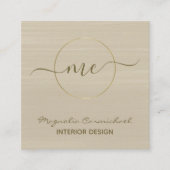 Elegant Rustic Minimalist Earth Tone Vierkante Visitekaartje (Voorkant)