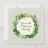 Elegant Rustic Modern Green Taupe Hartelijk dank Bedankkaart (Achterkant)