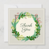 Elegant Rustic Modern Green Taupe Hartelijk dank Bedankkaart (Voorkant)