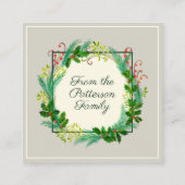 Elegant Rustic Modern Green Taupe Hartelijk dank Kortingskaartje (Achterkant)