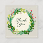 Elegant Rustic Modern Green Taupe Hartelijk dank Kortingskaartje (Voorkant)