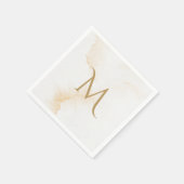 Elegant Rustic Monogram Waterverf Wedding Servet (Hoek)