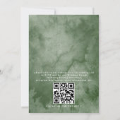 Elegant Rustic Mountain Budget QR Code Wedding Kaart (Achterkant)