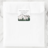 Elegant Rustic Mountains Baby shower Vierkante Sticker (Tas)