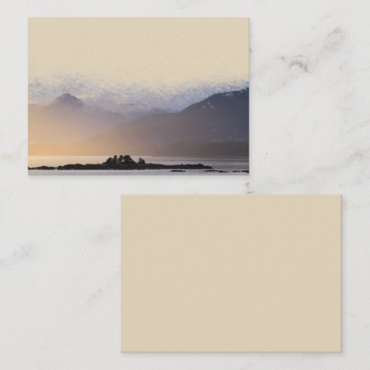 Elegant Rustic Mountains voegen Jouw tekst toe Visitekaartje (Voorkant / Achterkant)