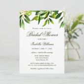 Elegant Rustic Olive Boho Summer Vrijgezellenfeest Kaart (Staand voorkant)